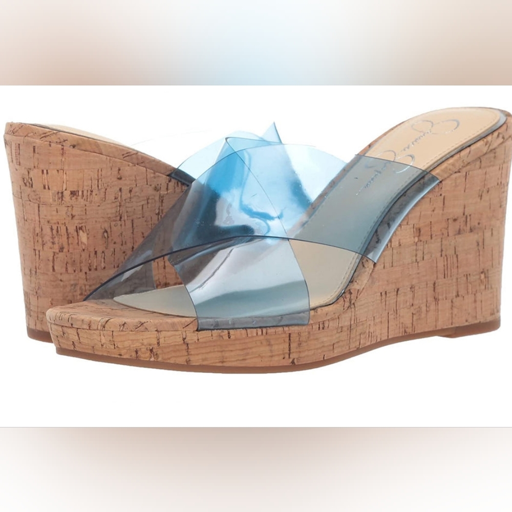 🆕️ Jessica Simpson Clear Blue Wedges